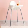 Krzesełko Do Karmienia Szare 90 X 56 X 62 Cm Tacka Pasy Podgląd zdjęcia produktu 12