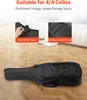 SucceBuy étui pour violoncelle 4/4 taille nylon Sac de Voir les images du produit 3