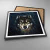 Gerahmtes Poster - Schwarzer Rahmen - Wolf Dunkel Grafik - Produktbild-Vorschau 3