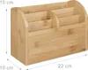 relaxdays 10020337_0 relaxdays Schreibtisch-Organizer braun Voir les images du produit 3