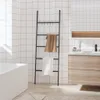 vidaXL Žebřík na ručníky s 5 úrovněmi černý 58x175 cm Náhled obrázku produktu 2