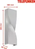 A product image showing a silver LED outdoor wall light with dimensions indicated. Produktbild-Vorschau