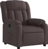 A brown fabric recliner chair is shown against a white background. Voir les images du produit