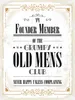 vianmo Holzschild 40x30 cm Männer old mens Club Never Happy Produktbild-Vorschau 1