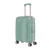 A mint green suitcase with a retractable handle and four wheels, shown against a white background. Anteprima dell’immagine prodotto