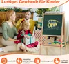 COSTWAY Detská tabuľa 3 v 1, stojan s obojstranne Náhľad obrázku produktu 8