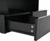 A close-up view of an open drawer in a black piece of furniture, likely a table or cabinet. Produktbild-Vorschau