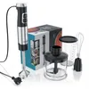 A product shot of an immersion blender set with its accessories and packaging, displayed on a white background. Produktbild-Vorschau