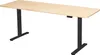 An adjustable height desk with a light wood top and black metal legs, shown against a white background. Náhľad obrázku produktu