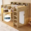 Lit superposé Merax 90x200 cm avec bureau et armoire, lit Voir les images du produit 4