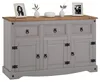 Sideboard RAMON Landhausstil Kommode Kiefer massiv grau Produktbild-Vorschau 8