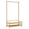 Kleiderständer mit Ablagen 103x40x183 cm Bambus Produktbild-Vorschau 1