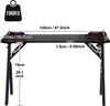 A diagram showing the dimensions of a gaming desk. Produktbild-Vorschau
