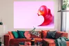 MuchoWow® Poster Gummi-Ente - Herz - Rosa 180x120 cm - Produktbild-Vorschau 2