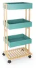 Relaxdays Servierwagen, Bambus & MDF, Küchenwagen mit 4 Produktbild-Vorschau 1
