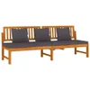 vidaXL Lit de jour avec coussins gris 200x60x75 cm bois Voir les images du produit 3