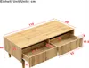 A diagram showing the dimensions of a wooden coffee table with two drawers. Produktbild-Vorschau