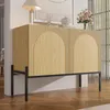 Mueble aparador Merax con 2 puertas, cómoda con patas de Vista previa de la imagen del producto 3