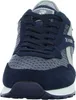 A close-up, front-facing view of a blue and gray sneaker. Voir les images du produit