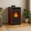 Peletová kamna Anita 7,6 kW Bordeaux Sannover + instalační Náhled obrázku produktu 3