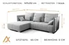 AX LIVING Jaune Canapé d'angle avec fonction sommeil Voir les images du produit 4