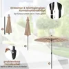 COSTWAY Parasol 265cm, Parasol de jardin avec manivelle Voir les images du produit 8