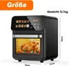 Multifunkční horkovzdušná fritéza Zimilo 10 l s 10 programy Náhled obrázku produktu 1