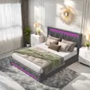 Polsterbett 160x200cm mit Lattenrost und Led, Doppelbett Produktbild-Vorschau 3