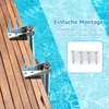 GOPLUS Poolleiter Edelstahl, Bootleiter klappbar mit 4 Produktbild-Vorschau 4