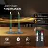 Stabkerzen LED mit Timer Grün 2er indoor mit 6 Stunden Produktbild-Vorschau 2