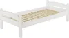 Kieferbett weiß Einzelbett 80x200 Massivholzbett Bettrahmen Produktbild-Vorschau 1