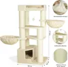 Kratzbaum Vancouver beige ca. 65x55x140 cm mit Kuschelhöhle Produktbild-Vorschau 10