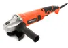 An orange and black angle grinder is shown against a white background. Voir les images du produit
