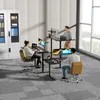 Three people working at standing desks in a modern office setting. Produktbild-Vorschau