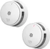 Two white smoke detectors are shown against a white background. Produktbild-Vorschau