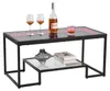 VEVOR Couchtisch Beistelltisch aus gehärtetem Glas mit Produktbild-Vorschau 1