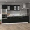 vidaXL Armadietto pensile in vetro Lyon Nero 80x31x60 cm in Anteprima dell’immagine prodotto 2