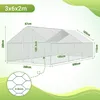 Pollaio Ikodm con recinto all'aperto e tetto, 3x6x2 m, in Anteprima dell’immagine prodotto 2
