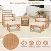 COSTWAY Gartenmöbel Set Polyrattan, Balkonmöbel Set inkl. 2 Produktbild-Vorschau 5