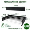 ZEO WOOD Wandwäschetrockner klappbar 120 cm, platzsparender Produktbild-Vorschau 2
