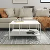 Konferenční stolek 'Kumlinge' kovový 40x80x80 cm bílý Náhled obrázku produktu 2