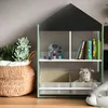 Detský regál v tvare domčeka s tabuľou a úložným Náhľad obrázku produktu 8