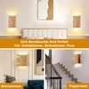 Holz Wandlampe im Vintage-Stil,oben und unten Produktbild-Vorschau 5