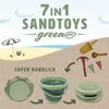 Set di giochi da spiaggia 7in1 GREEN, (Sand Toys)Plastic Anteprima dell’immagine prodotto 6