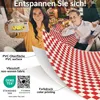 Tischdecke oldscool Karo Rot 160x140cm Schnittkante Produktbild-Vorschau 9
