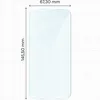 A diagram showing the dimensions of a screen protector. Produktbild-Vorschau