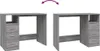 Schreibtisch mit Schubladen Grau Sonoma 102x50x76 cm Produktbild-Vorschau 6