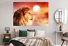 MuchoWow® Poster Löwen - Sonne - Rot 180x120 cm - Produktbild-Vorschau 4