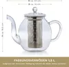 Creano Teekanne aus Glas 1,5l + ein Stövchen aus Edelstahl, Produktbild-Vorschau 7