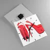 Wanduhr - Quadrat - Glasuhr - Ferse Schuhe Frauen Mode - Produktbild-Vorschau 2